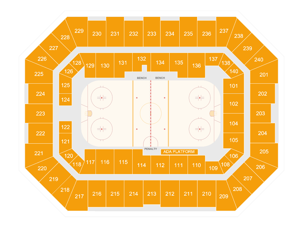 Raising Cane's River Center Arena seating chart